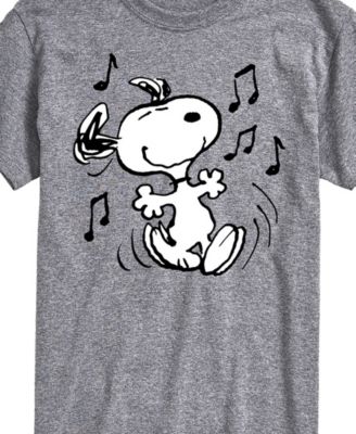 Men's Peanuts Snoopy Dancing Music Short Sleeve T-Shirt