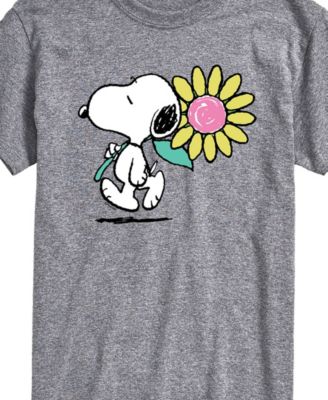 Men's Peanuts Snoopy Spring Flower Short Sleeve T-Shirt