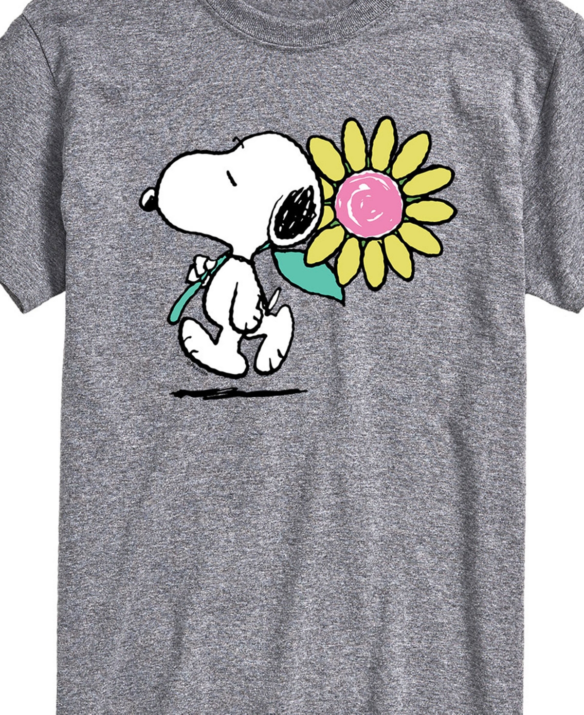 Airwaves Men's Peanuts Snoopy Coffee Short Sleeve T-shirt In Gray