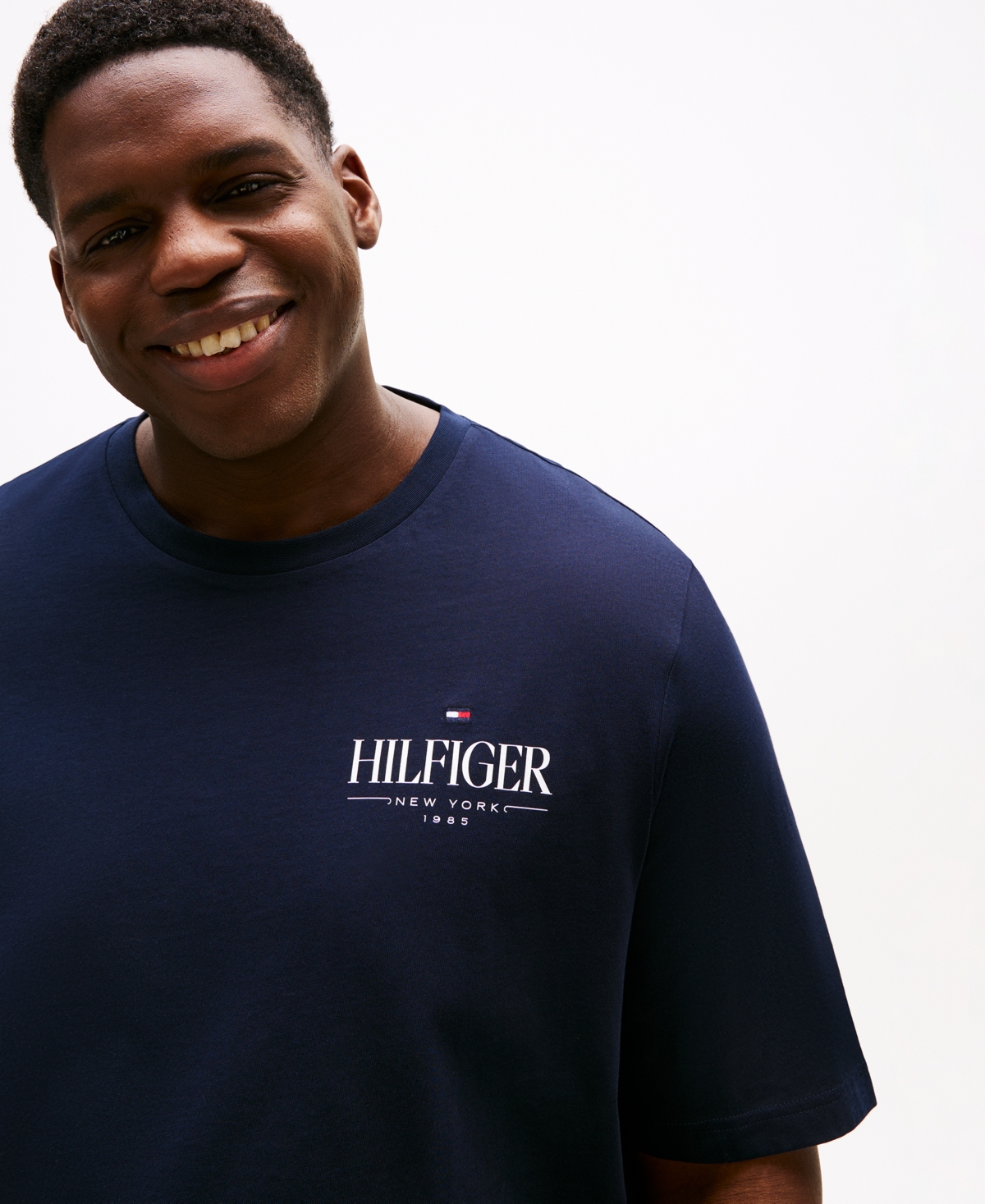 Shop Tommy Hilfiger Men's Big & Tall Short Sleeve Crewneck Stack Logo T-shirt