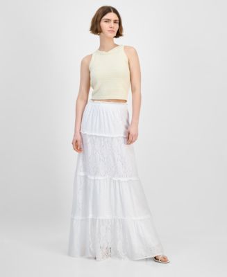 【COLOR iN ID】Suede eyelet long skirt A.L.C. - Sequoia Eyelet Flora Skirt | Mitchell Stores