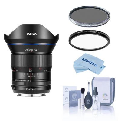 Laowa 15mm f/2 FE Zero-D Lens for Sony E, Bundle with Tiffen 77mm UV and CPL Filters