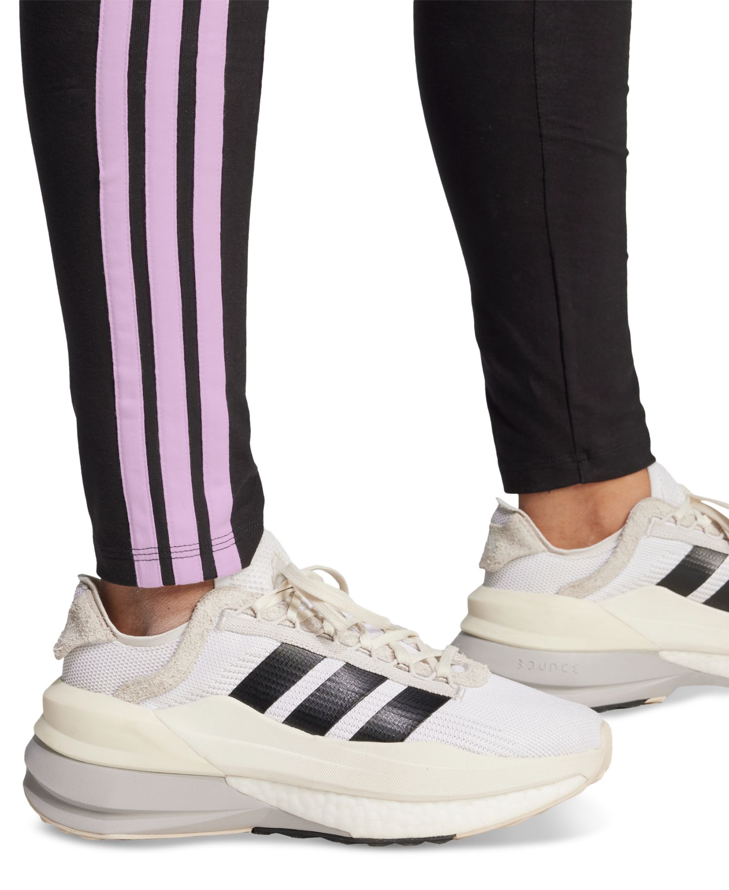 Plus Size Essentials 3-Stripes Cotton Leggings