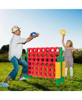 Jumbo 4-to-Score Game Set Giant 4 in A Row Kids Adults 42 Jumbo Rings