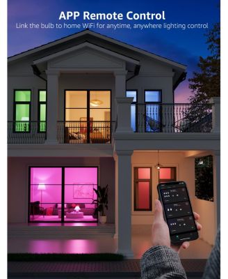 B2 AI Smart RGBWW LED Light Bulbs, 1100LM Color Changing LED Bulb, Alexa Google Assistant Enabled, Voice Control, 2.4GHz WiFi Bluetooth, 4 Pack