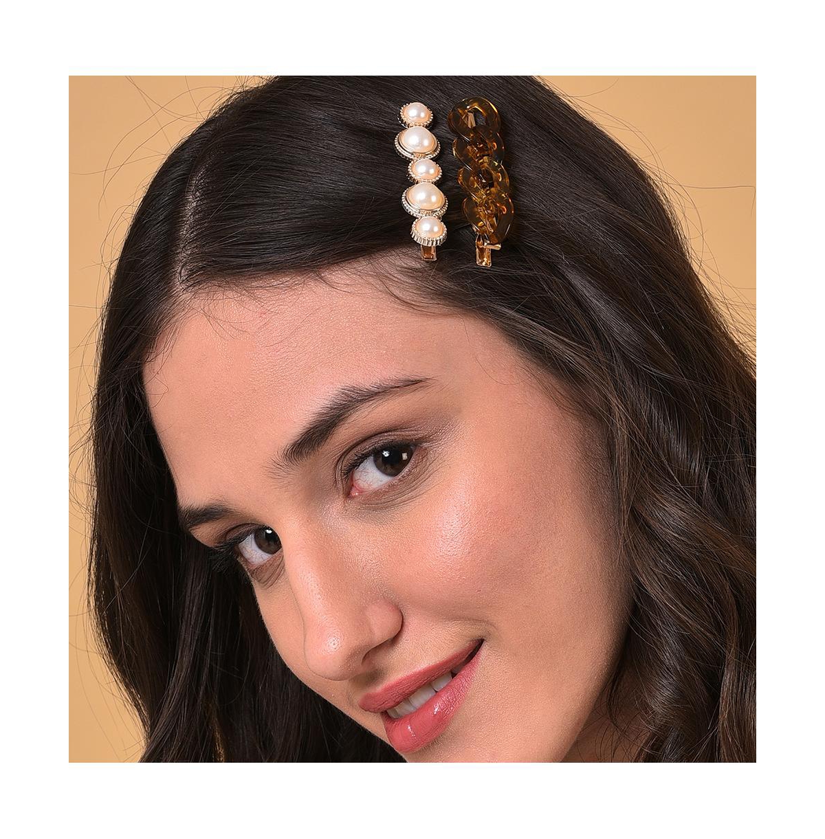 Shop Sohi Women's Embellished Hairpin Set In Gold