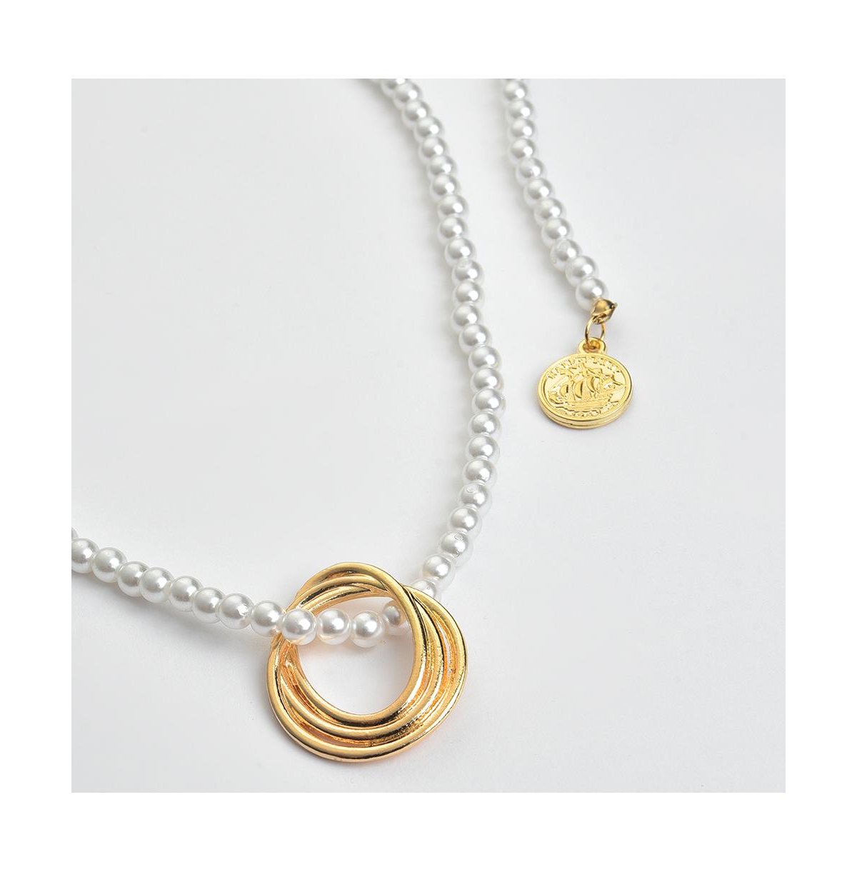 Sohi Women's Santorini Lariat Necklace In White