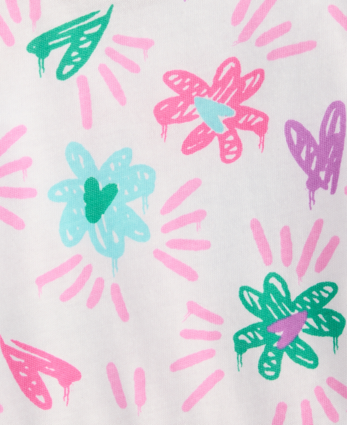 Epic Threads Toddler Girls Graffiti Hearts Printed Cotton Peplum Top, Exclusively At Macy's In Multi