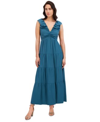 Siena - Women's V-Neck Tiered Maxi Dress