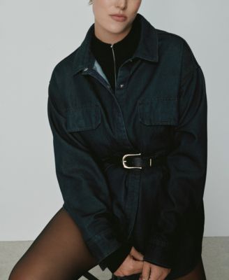 Women's Classic Saddle Buckle Faux-Leather Belt