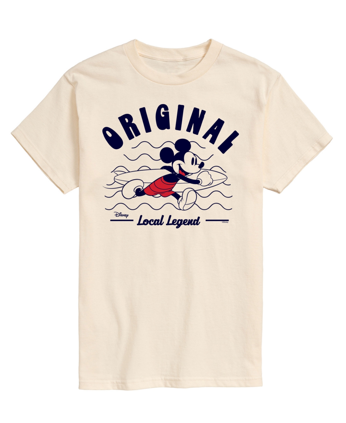 Men's Disney Mickey's Original Local Legend Short Sleeve T-Shirt - Beige, Khaki