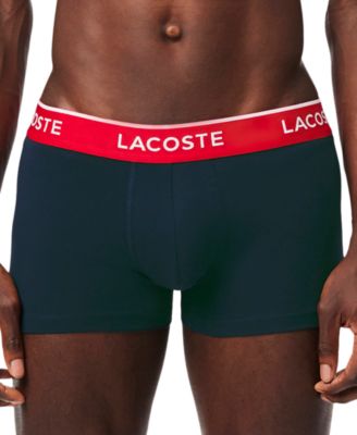 Men's 3-Pack Cotton Stretch Color Waistband Trunks