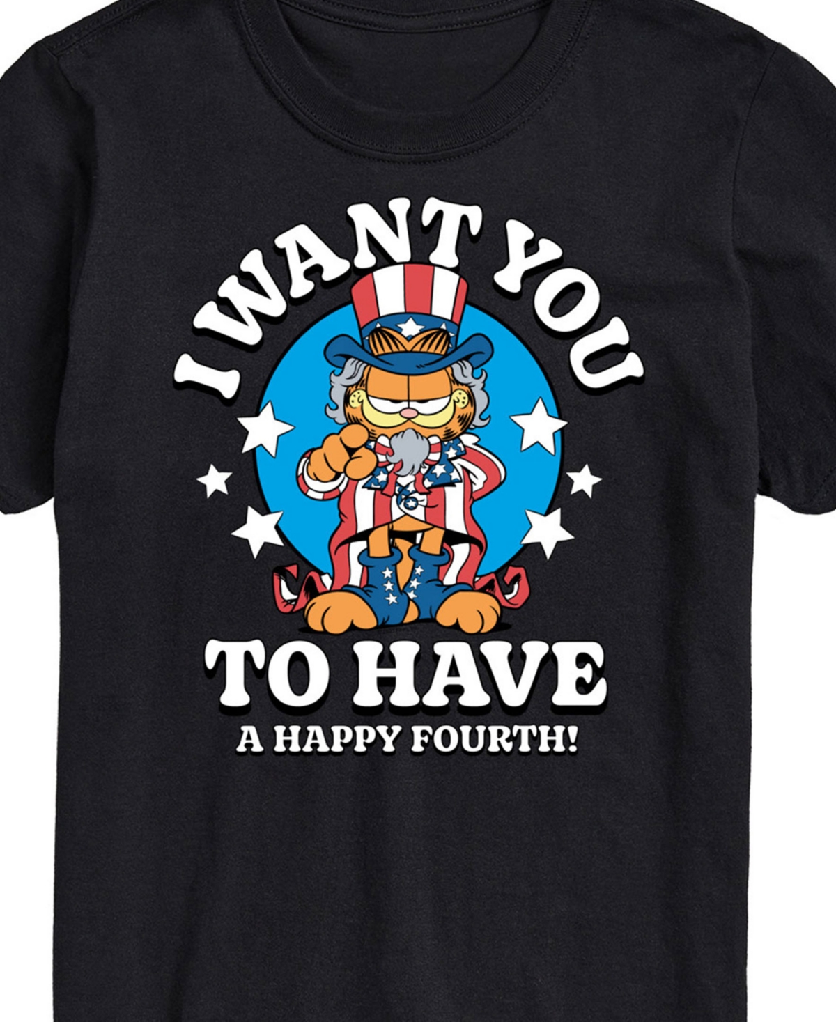 Airwaves Men's Garfield Want You To Have A Happy Fourth Short Sleeve T-shirt