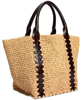 Marley Large Raffia Collapsible Tote