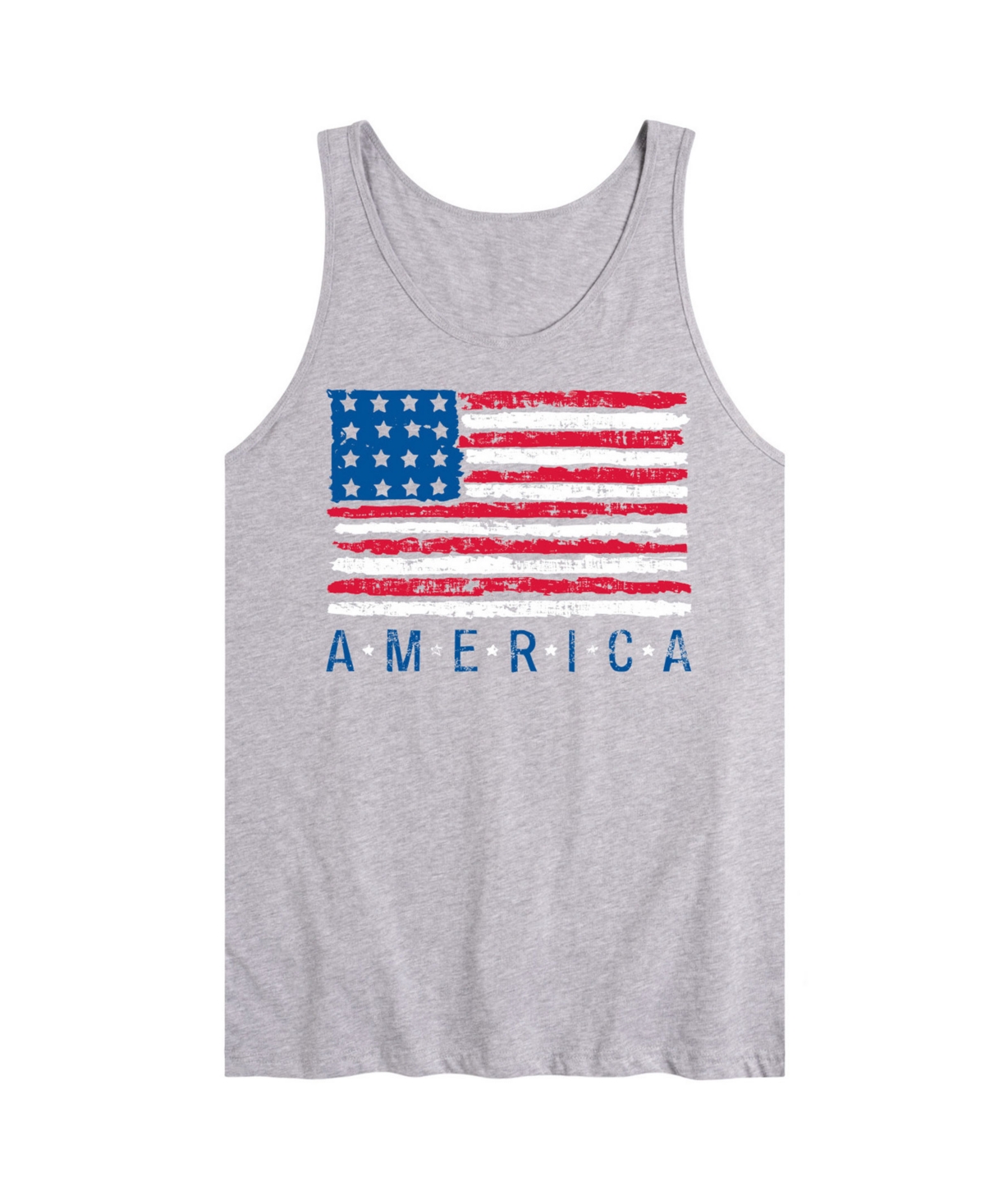 Men's American Flag Sleeveless Tank Top - Gray