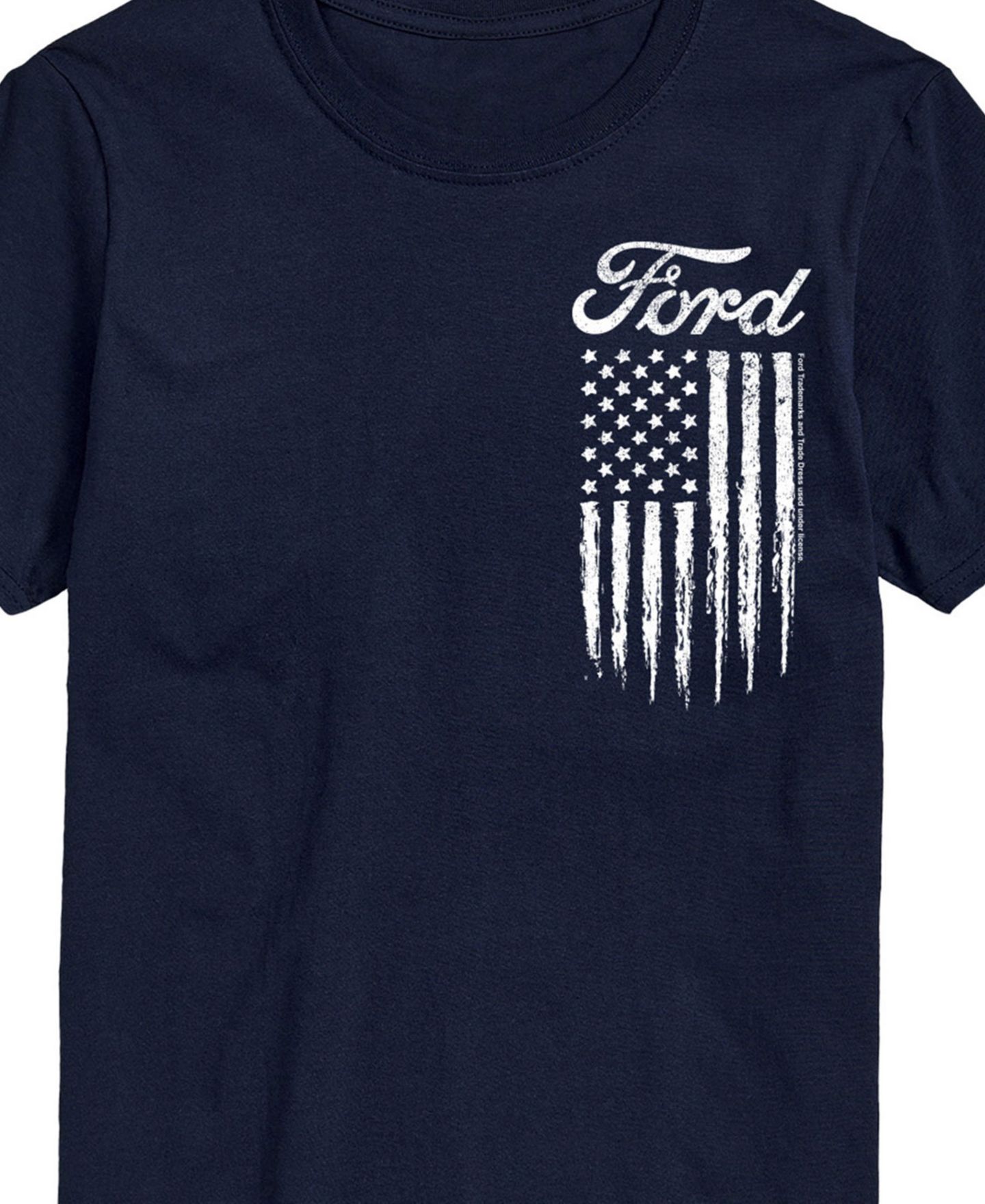 Мужская футболка AIRWAVES Ford Logo Flag American Short Sleeve, цвет: Синий — фото 3