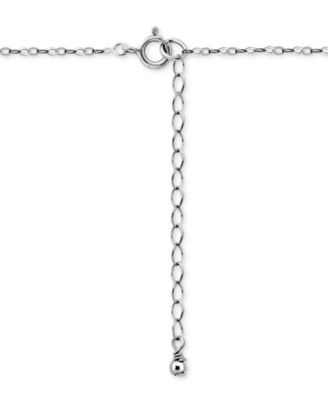 Cubic Zirconia Cross Pendant Necklace, 16" + 2" extender, Exclusively at Macy's