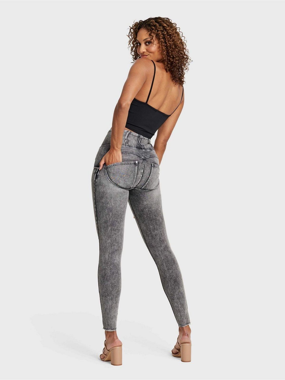 Freddy Women's Snug Sculpting Ripped Skinny Jeans view 3 — MAYCSS fashion products
