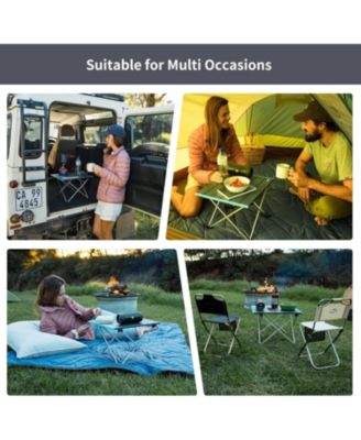 FT08 Portable Camping Table, Ultralight Aluminum Folding Beach Table with Carry Bag for Outdoor Cooking, Picnic, Camp, Boat, Travel