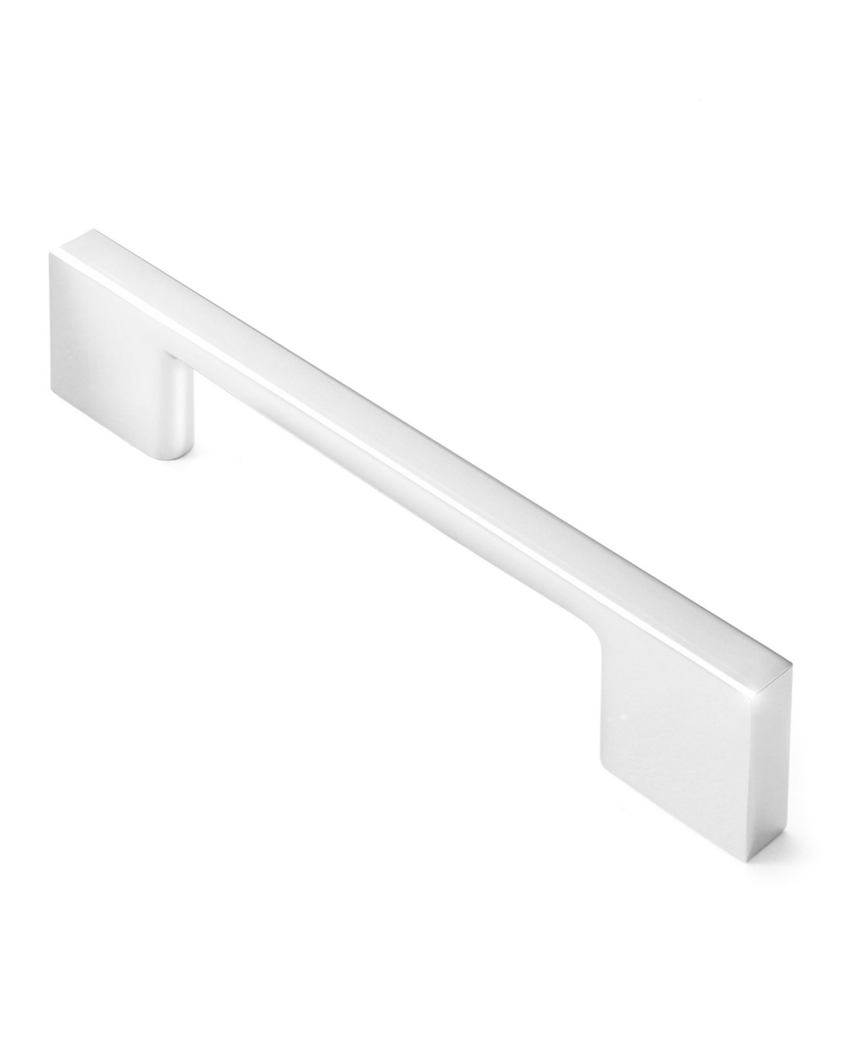 5 Pack Solid Kitchen Cabinet Pulls Handles (3-5/8" Hole Centers) - Modern Thin Profile Drawer/Door Hardware - Style M255 - Polished Chrome -