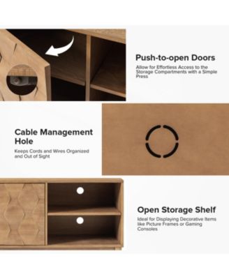 William TV Stand with Push-to-Open Doors