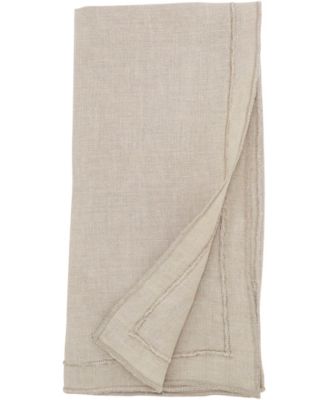 Stonewashed Overlock Linen Edge Napkins, 20" x 20"