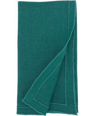 Stonewashed Overlock Linen Edge Napkins, 20" x 20"