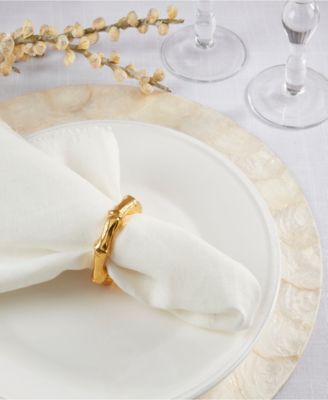 Sleek Aluminum Napkin Rings, Set of 4