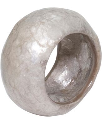Textured Capiz Napkin Rings, Set of 4