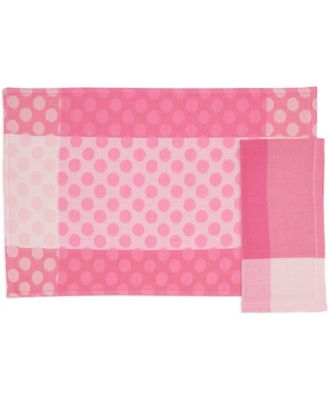 Playful Polka Dot Cotton Placemats and Napkins, Set of 8
