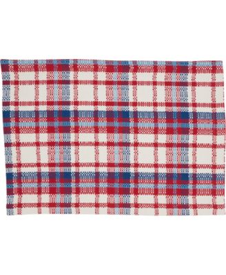 Simple Plaid Cotton Placemats and Napkins, Set of 8