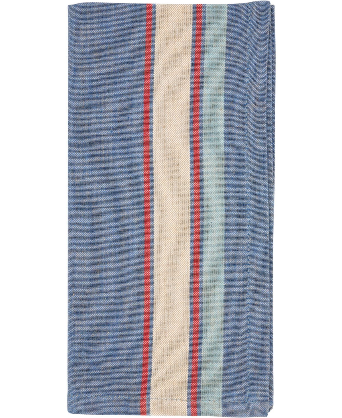 Saro Lifestyle Everyday Plaid Placemats And Napkins, Set Of 8 In Red,white,blue