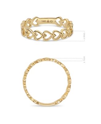 Sweet Heart Ring in 14K Gold, Size 7, approx. 1.7 grams.