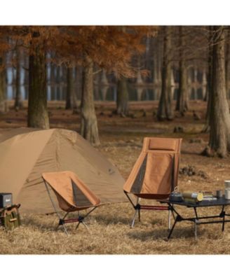 Ultralight Camping Chair, Portable Backpacking Chair with Storage Bag & Anti-Sinking Feet, Compact Collapsible Camp Chair