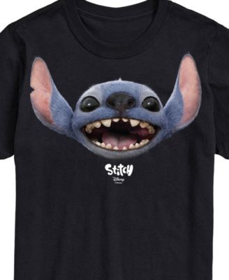 Men's Lilo and Stitch Live Action Stitch Face Short Sleeve T-Shirt