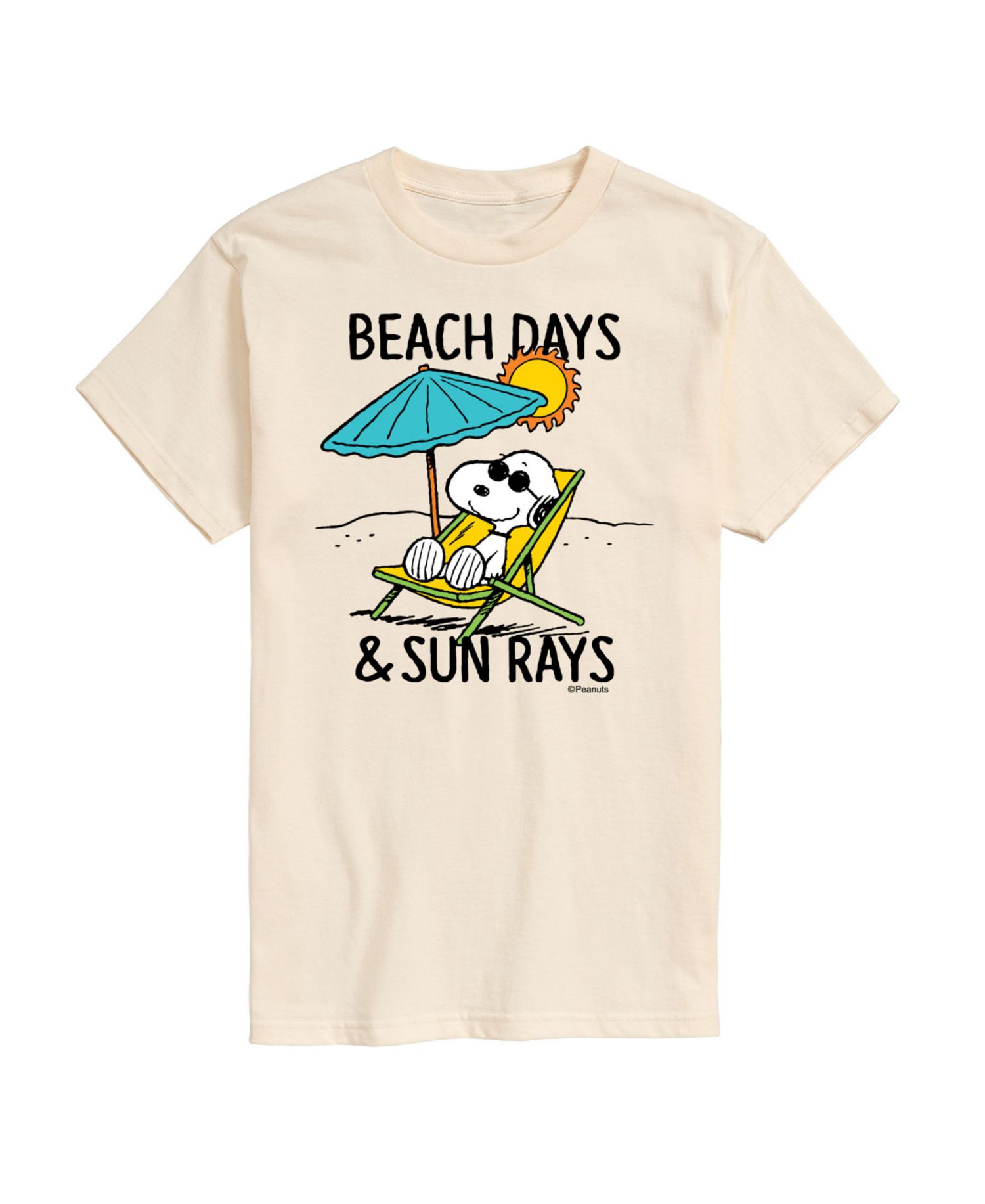 Men's Peanuts Beach Days Sun Ray Short Sleeve T-Shirt
