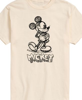 Men's Disney Mickey Sketch Graphic Short Sleeve T-Shirt