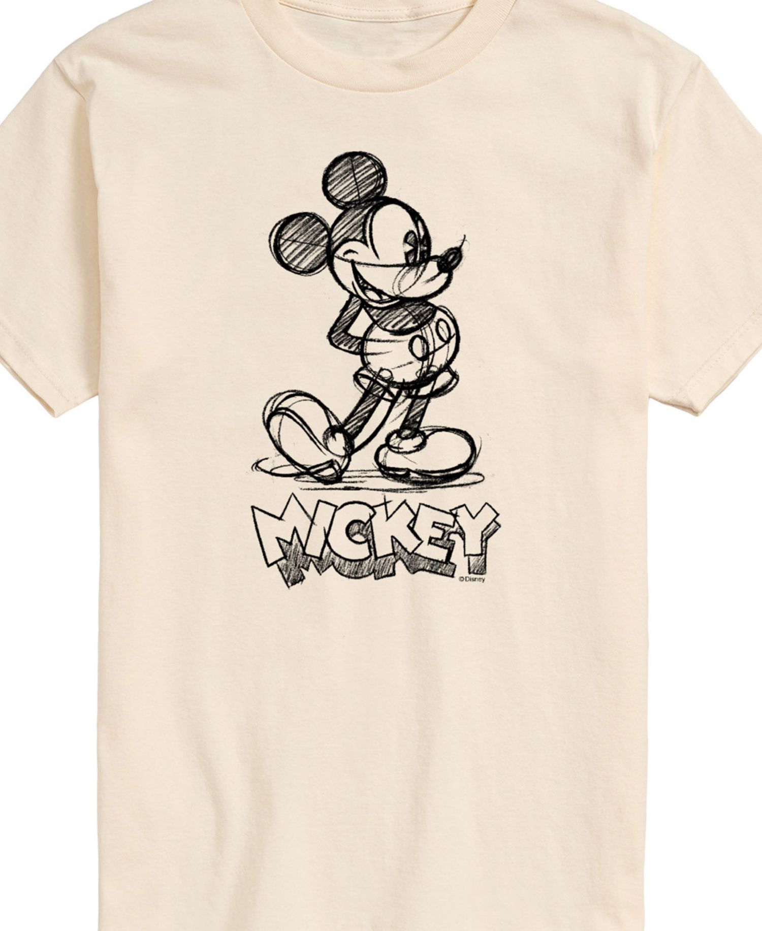 Men's Disney Mickey Sketch Graphic Short Sleeve T-Shirt