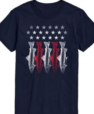 Men's American Flag Fish Short Sleeve T-Shirt