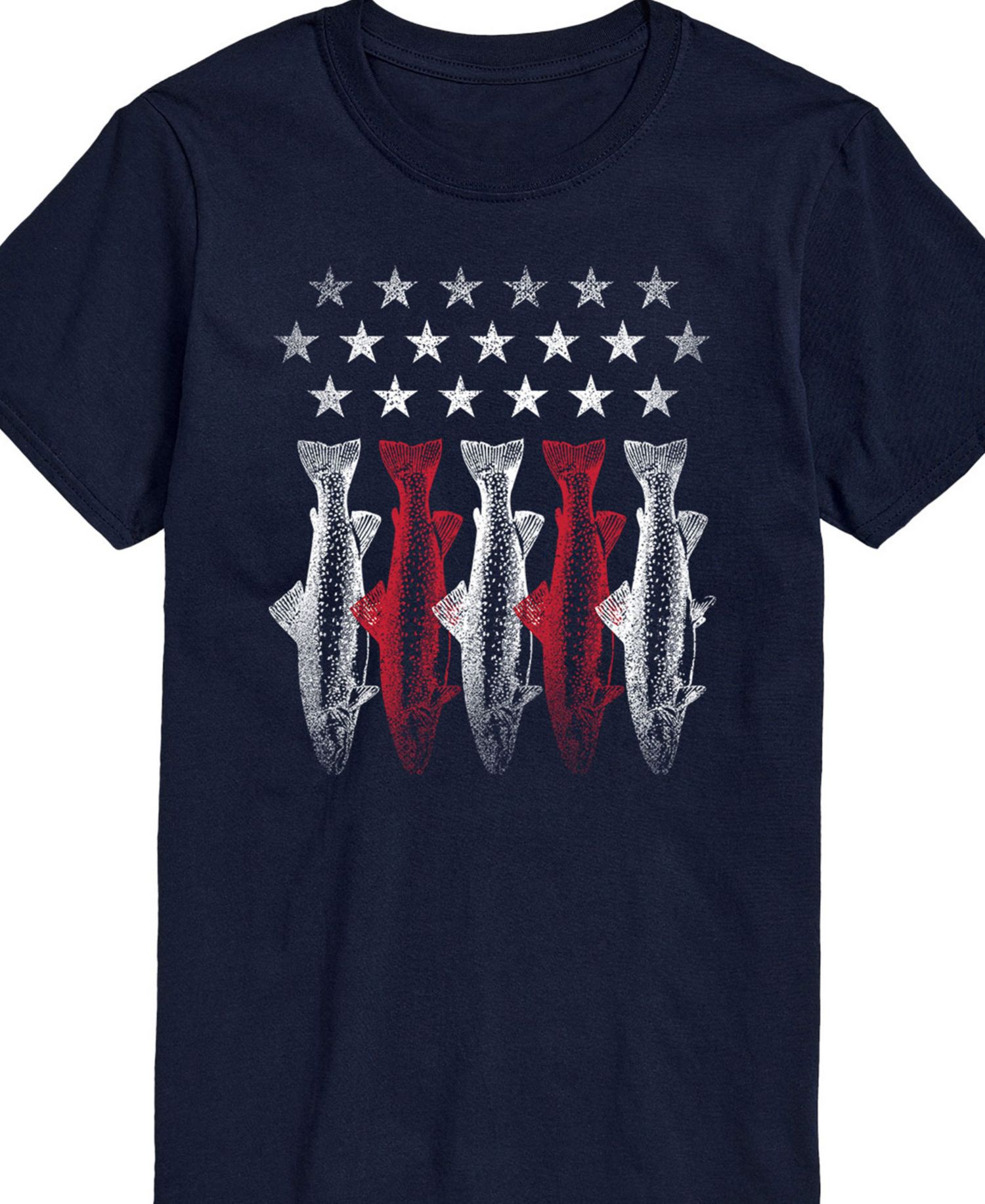 Men's American Flag Fish Short Sleeve T-Shirt