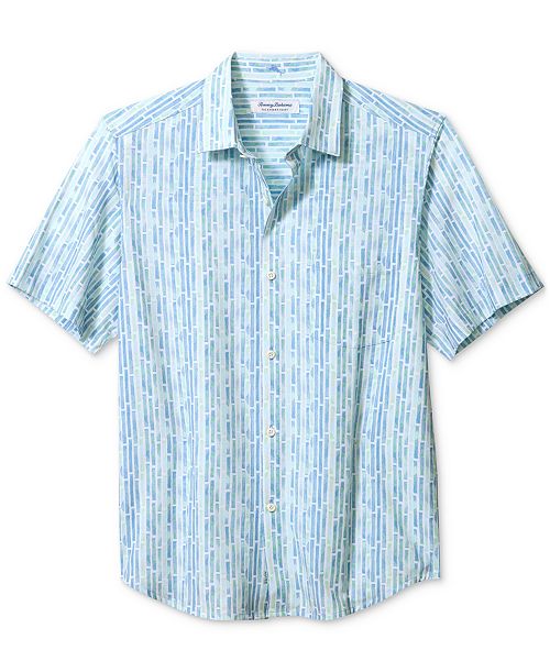 alfani Tommy Bahama Men's Bahama Coast Termini Tiles Short Sleeve Shirt Men's Fashion & Accessories