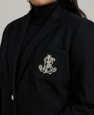 Plus Size Jacquard Blazer