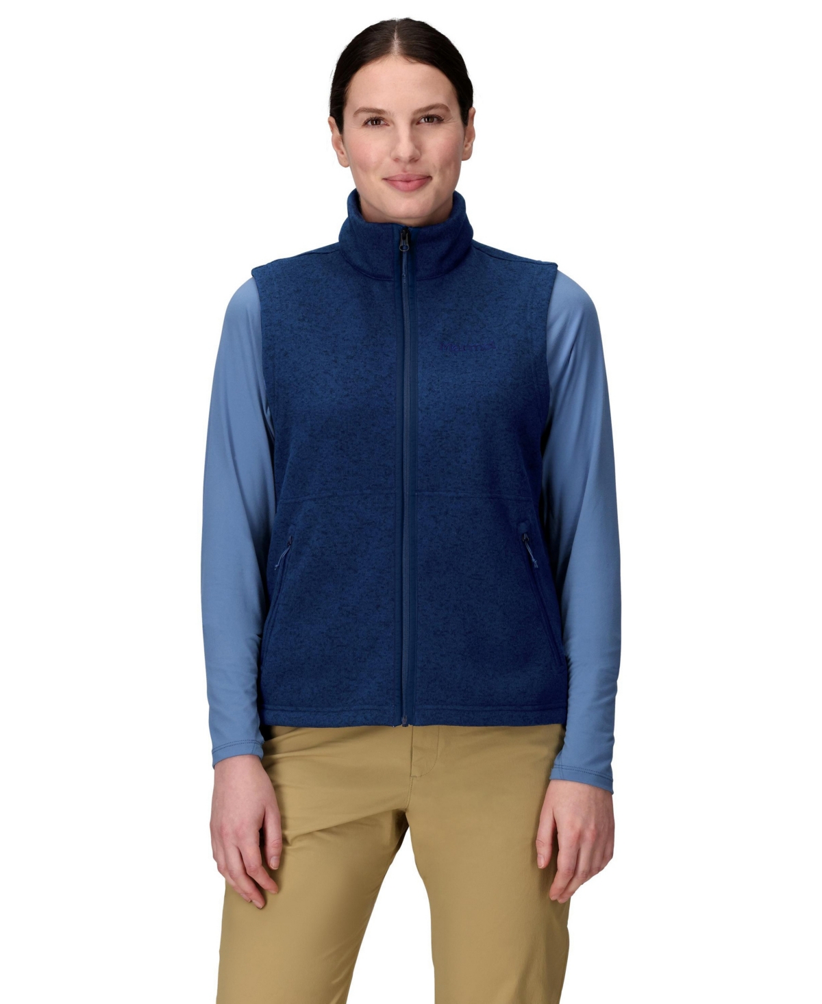 Marmot Women's Drop Lined Collar Vest In Arctic Nav