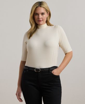 Plus Size Lightweight Turtleneck Sweater