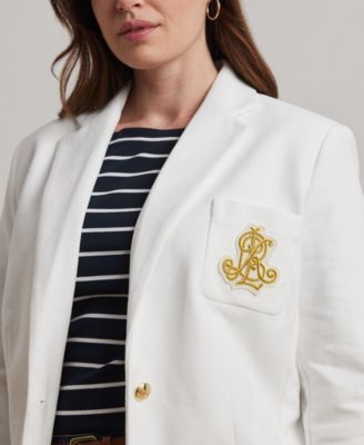 Plus Size Bullion Jacquard Blazer