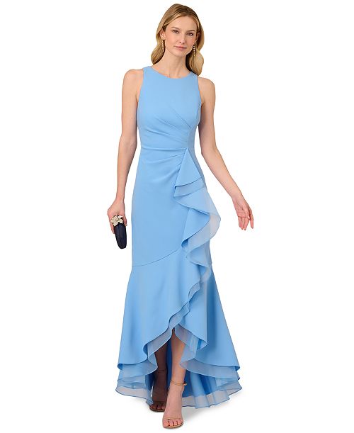 alfani Adrianna Papell Women's Organza Crepe High-Low Gown Women's Fashion Shoes & Accessories