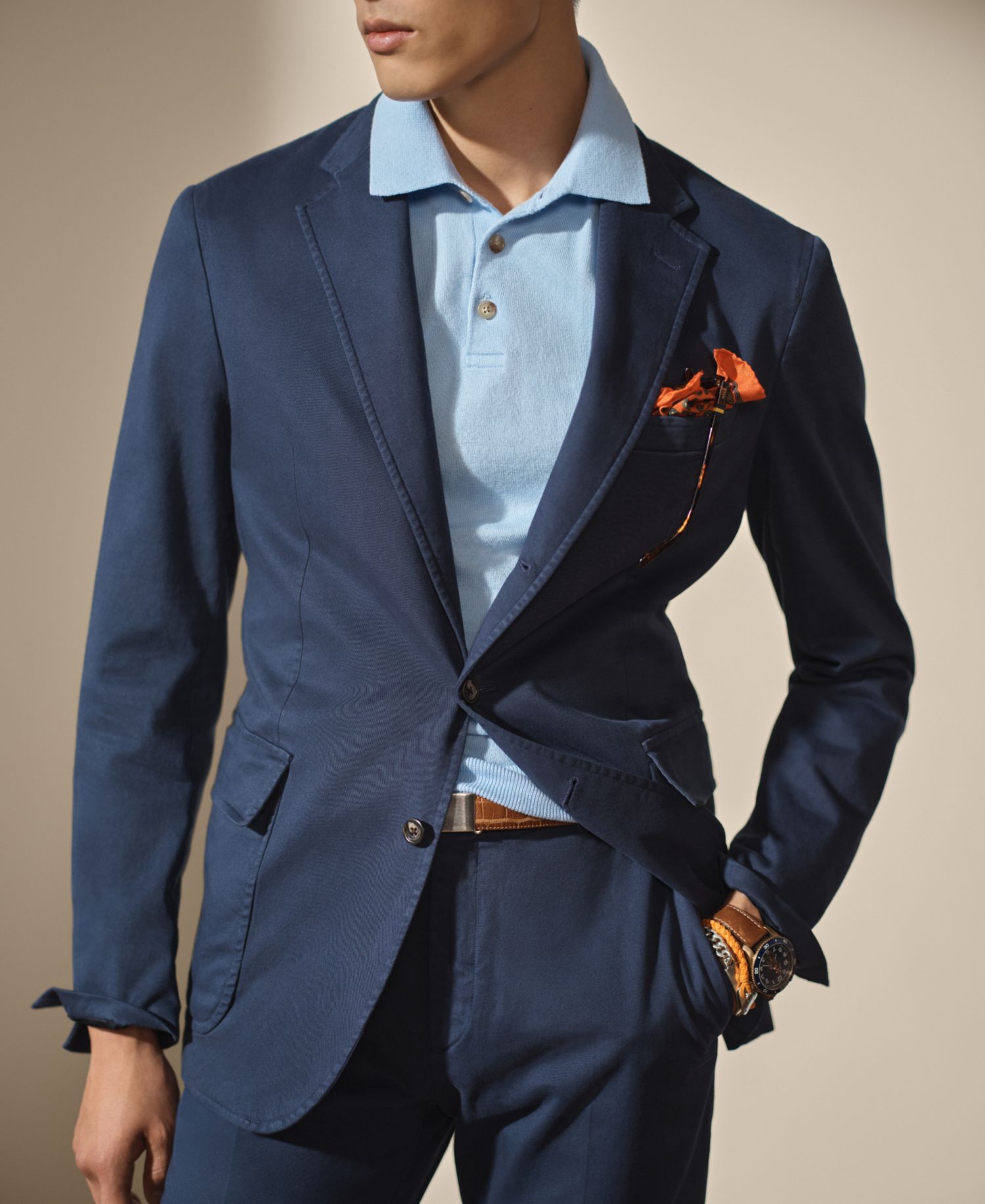 Men's Stretch Chino Suit Trousers