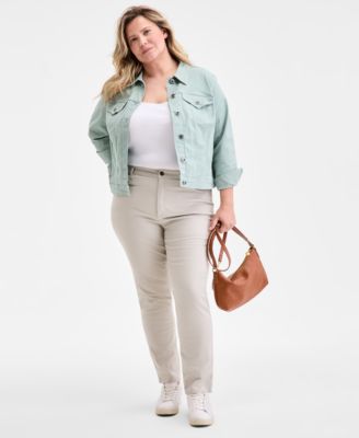 Plus Size Denim Jacket, Created for Macy's