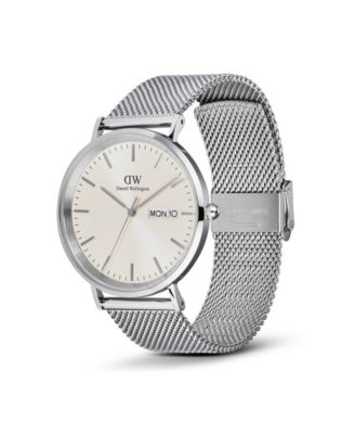Men's Analog Silver-Tone Stainless Steel Watch, 40mm