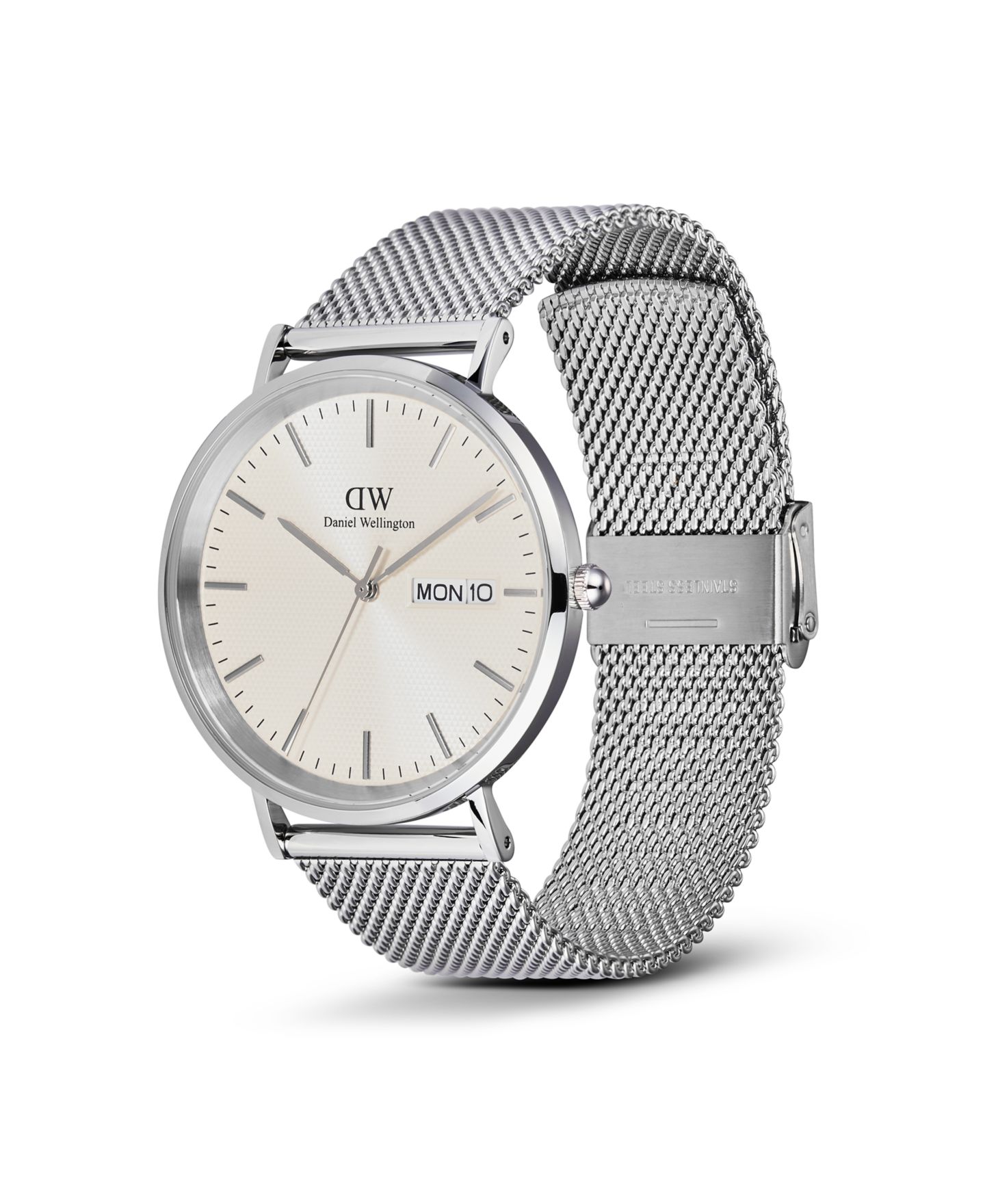 Мужские часы Daniel Wellington Analog Silver-Tone Stainless Steel Watch, 40mm — фото 2